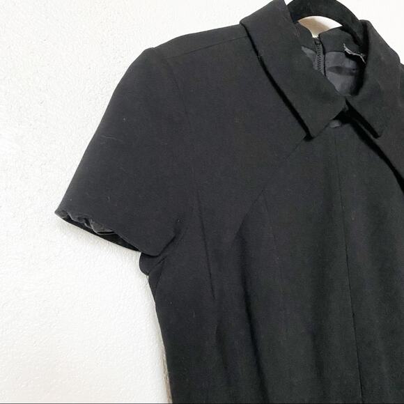 Per Se Collared Black Shift Dress Size 8 - Picture 3 of 12